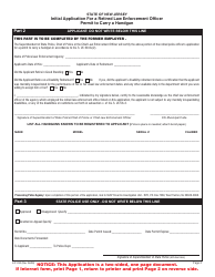 Form S.P.232 Initial Application for a Retired Law Enforcement Officer Permit to Carry a Handgun - New Jersey, Page 2