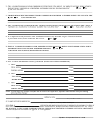 Form S.P.280A Application for Registration as Wholesale Dealer and Manufacturer of Firearms - New Jersey, Page 2