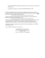 Instructions for Form S.P.649 Application for Retail Firearms Dealer&#039;s License - New Jersey, Page 4