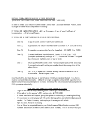Instructions for Form S.P.649 Application for Retail Firearms Dealer&#039;s License - New Jersey, Page 5