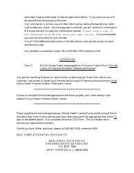 Instructions for Form S.P.649 Application for Retail Firearms Dealer&#039;s License - New Jersey, Page 6