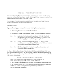 Instructions for Form S.P.649 Application for Retail Firearms Dealer&#039;s License - New Jersey, Page 7