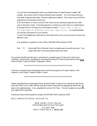 Instructions for Form S.P.649 Application for Retail Firearms Dealer&#039;s License - New Jersey, Page 8