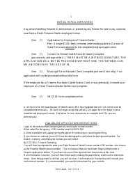 Instructions for Initial Public Corporation Retail Firearms Dealer License Application Instructions - New Jersey, Page 3