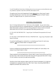 Instructions for Initial Public Corporation Retail Firearms Dealer License Application Instructions - New Jersey, Page 4