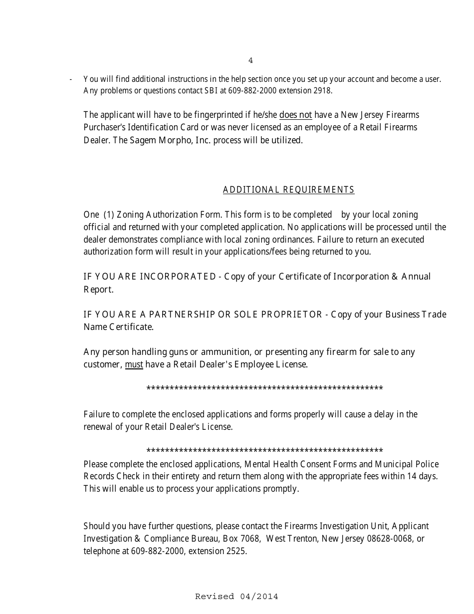 Download Instructions for Initial Public Corporation Retail Firearms