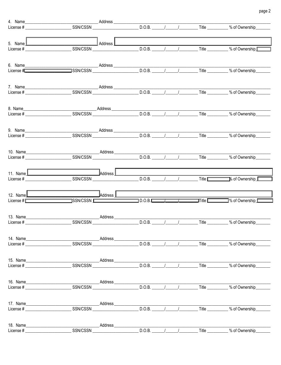 Form II License Form - New Jersey, Page 3