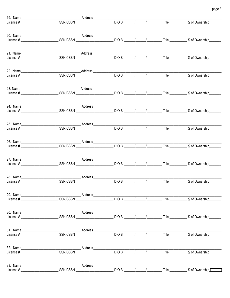 Form II License Form - New Jersey, Page 4