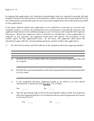Form A Off-Track Wagering License Application - New Jersey, Page 2
