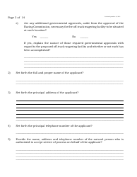 Form A Off-Track Wagering License Application - New Jersey, Page 3
