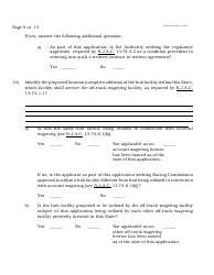 Form A Off-Track Wagering License Application - New Jersey, Page 8