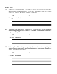 Form B Off-Track Wagering License Application - New Jersey, Page 13