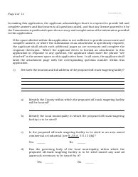 Form B Off-Track Wagering License Application - New Jersey, Page 2