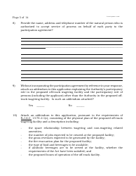 Form B Off-Track Wagering License Application - New Jersey, Page 5