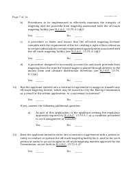 Form B Off-Track Wagering License Application - New Jersey, Page 7