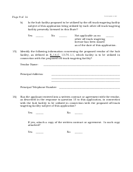 Form B Off-Track Wagering License Application - New Jersey, Page 9