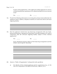 Form C Off-Track Wagering License Renewal Application - New Jersey, Page 11