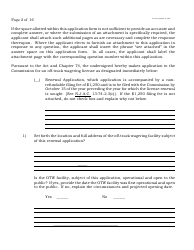 Form C Off-Track Wagering License Renewal Application - New Jersey, Page 2