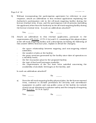 Form C Off-Track Wagering License Renewal Application - New Jersey, Page 6