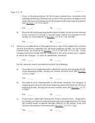 Form C Off-Track Wagering License Renewal Application - New Jersey, Page 7