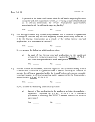 Form C Off-Track Wagering License Renewal Application - New Jersey, Page 8