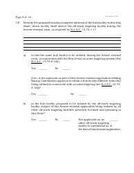 Form C Off-Track Wagering License Renewal Application - New Jersey, Page 9