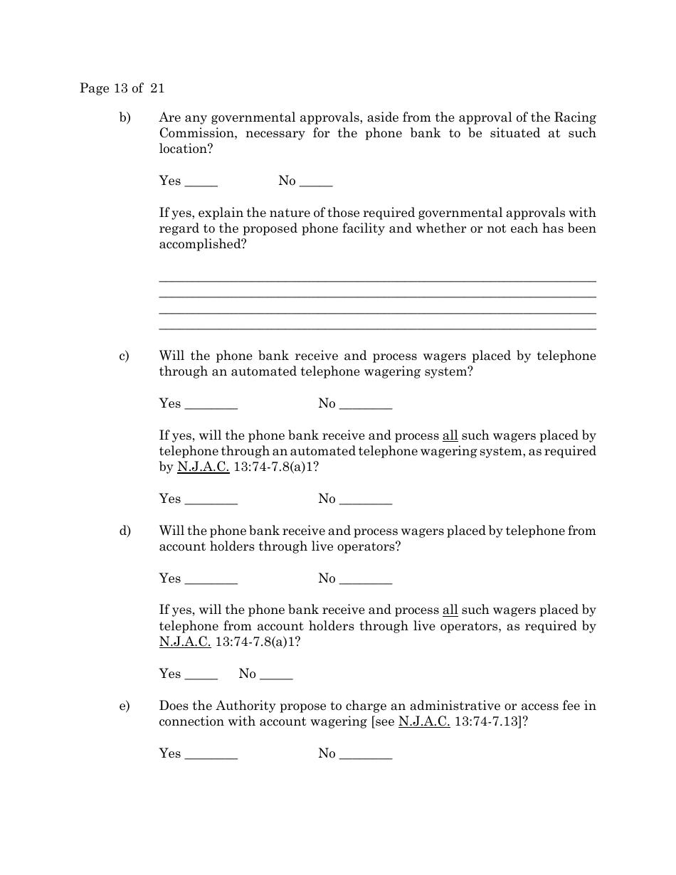 New Jersey Account Wagering License Application - Fill Out, Sign Online ...