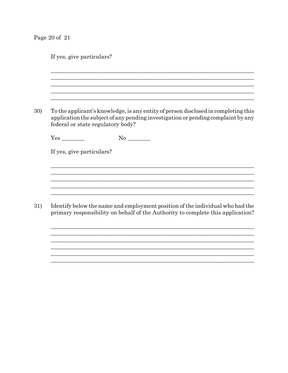 Account Wagering License Application - New Jersey, Page 20