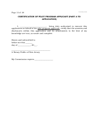 Electronic Wagering Terminal Pilot Program License Application - New Jersey, Page 13