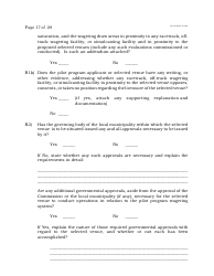 Electronic Wagering Terminal Pilot Program License Application - New Jersey, Page 17
