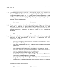 Electronic Wagering Terminal Pilot Program License Application - New Jersey, Page 18