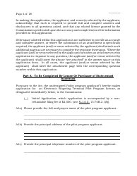 Electronic Wagering Terminal Pilot Program License Application - New Jersey, Page 2