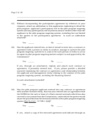 Electronic Wagering Terminal Pilot Program License Application - New Jersey, Page 5