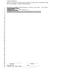 Document preview: Form CONR387 Consultant Response Form - New York