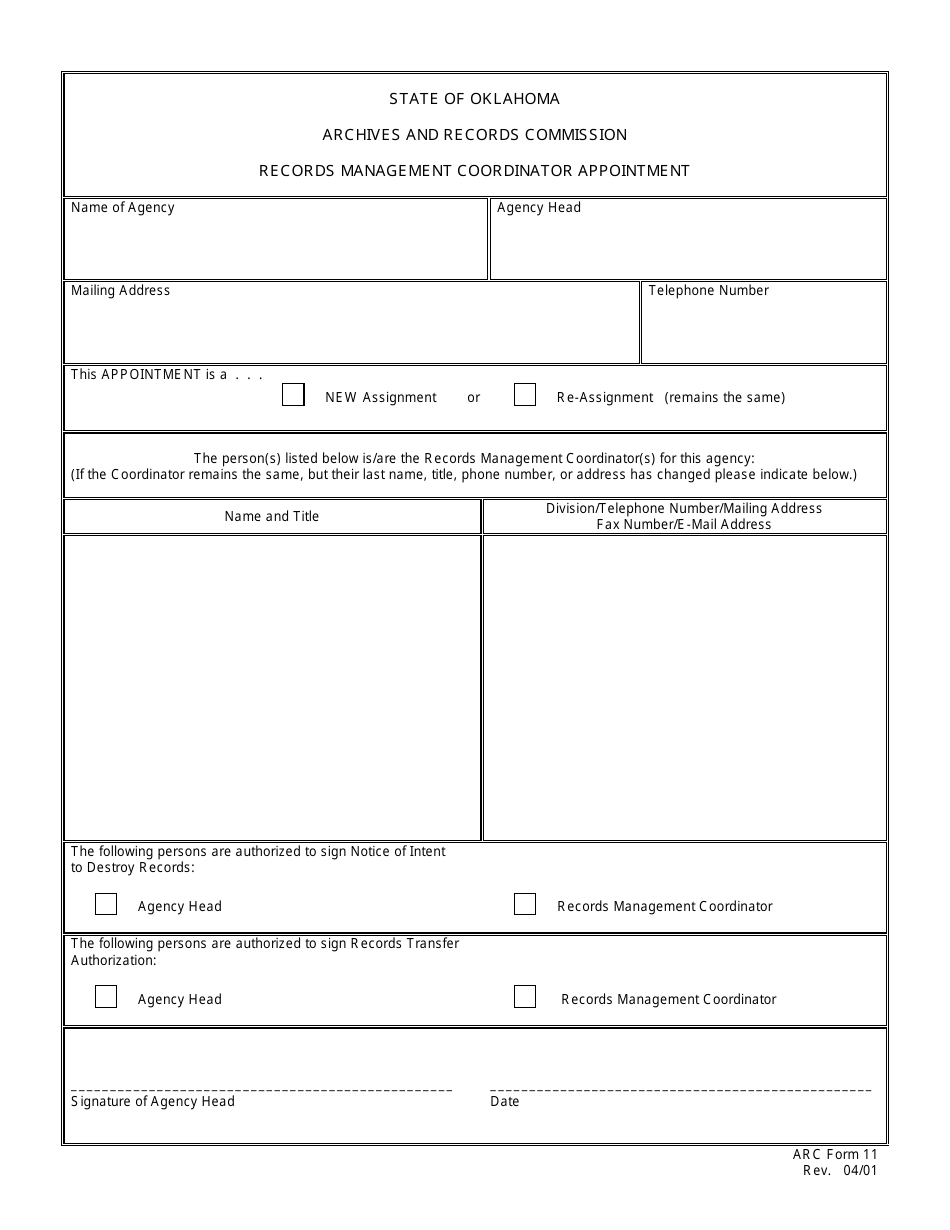 ARC Form 11 Fill Out, Sign Online and Download Printable PDF