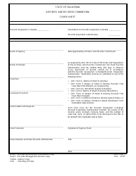 ARC Form 1 &quot;Cover Sheet&quot; - Oklahoma
