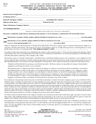 Form OS-32 &quot;Endorsement to Liability Insurance Policy for Vehicles Operating With a Special Hauling Permit Issued by the Ohio Department of Transportation&quot; - Ohio