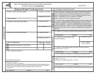 Document preview: Medical Waste Tracking Form - New York