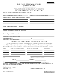 Document preview: Form NHJB-2910-SUP Form for Designating Compliance With Student/Graduate Practice Rule 36 - New Hampshire
