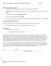 Application for Individual Home Care Service Provider Registration - New Hampshire, Page 2