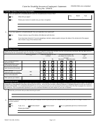 Form TBS/SCT330-302 Claim for Disability Insurance Employee&#039;s Statement Policy No. 12500-g - Canada, Page 3