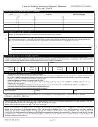 Form TBS/SCT330-302 Claim for Disability Insurance Employee&#039;s Statement Policy No. 12500-g - Canada, Page 4
