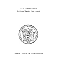 Form 6 Change of Name or Address Form - New Jersey
