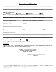 Form 6 Change of Name or Address Form - New Jersey, Page 2