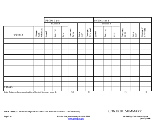Form BC-7B Cash Control Report for the Conduct of Bingo - New York, Page 3