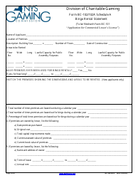 Form BC-102 (BC-102A) Schedule A Bingo Rental Statement - New York