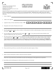 Document preview: Form GC-101 Application for a Games of Chance Lessor's License - New York