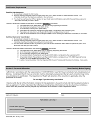 Form DOH-2260 Application for Instructor Certification - New York, Page 2