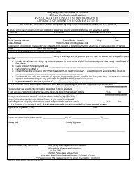 &quot;Non-citizen Certificate Renewal Request / Affidavit of Intent to Become a Citizen&quot; - New Jersey