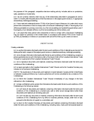 Form D Binational Panel Review - Disclosure Undertaking for Court Reporters, Translators and Interpreters - Canada, Page 2